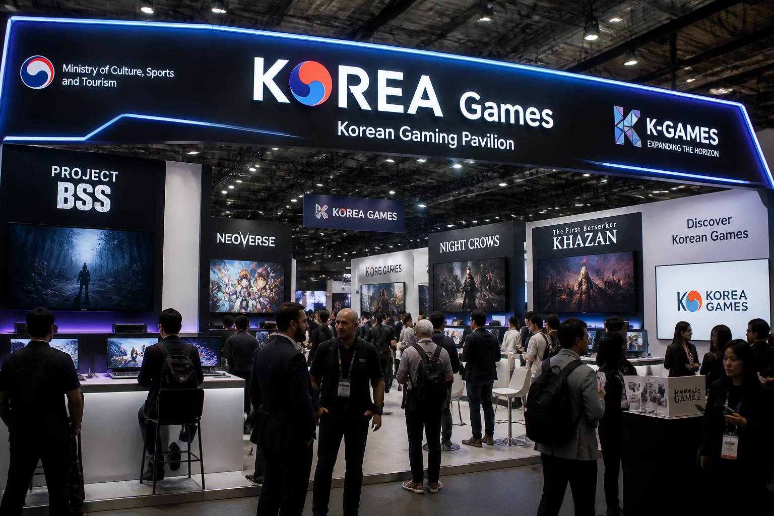 게임스컴 2026 한국콘텐츠진흥원 한국 게임 로드쇼 공동관 현장 전경